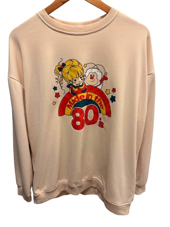 Sweaters - NoBrand Rainbow Brite "Made in the 80's" Beige Graphic Sweatshirt - Size XL